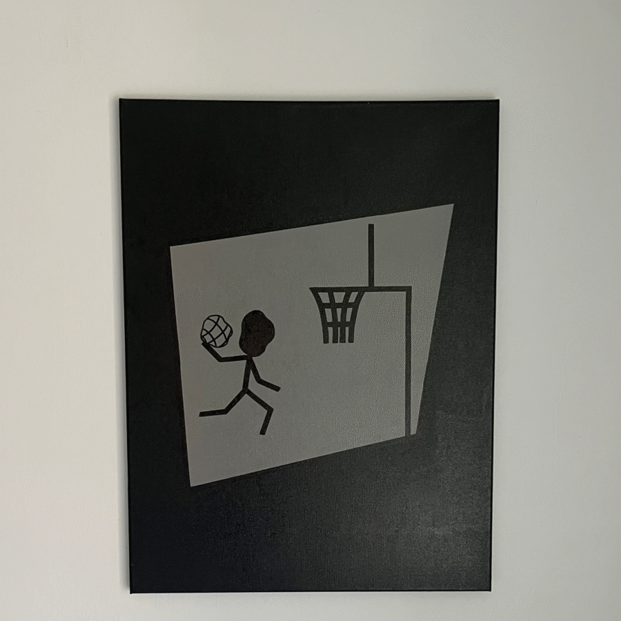 "Never Retired" canvas